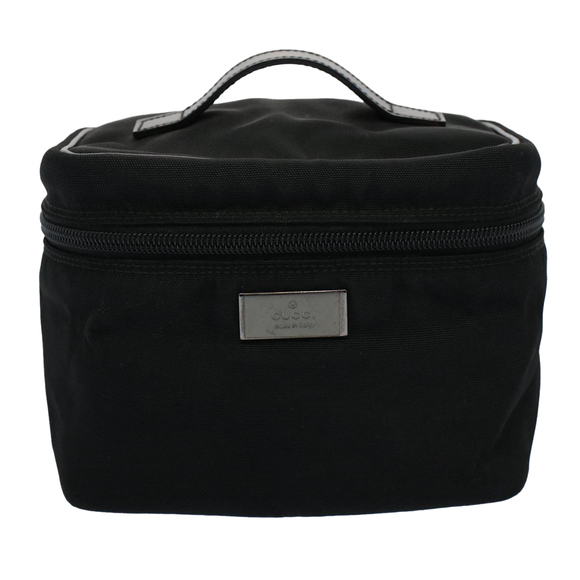 GUCCI Vanity Cosmetic Pouch Nylon Canvas Black 039 0951 Auth ep2207 - Picture 2 of 16